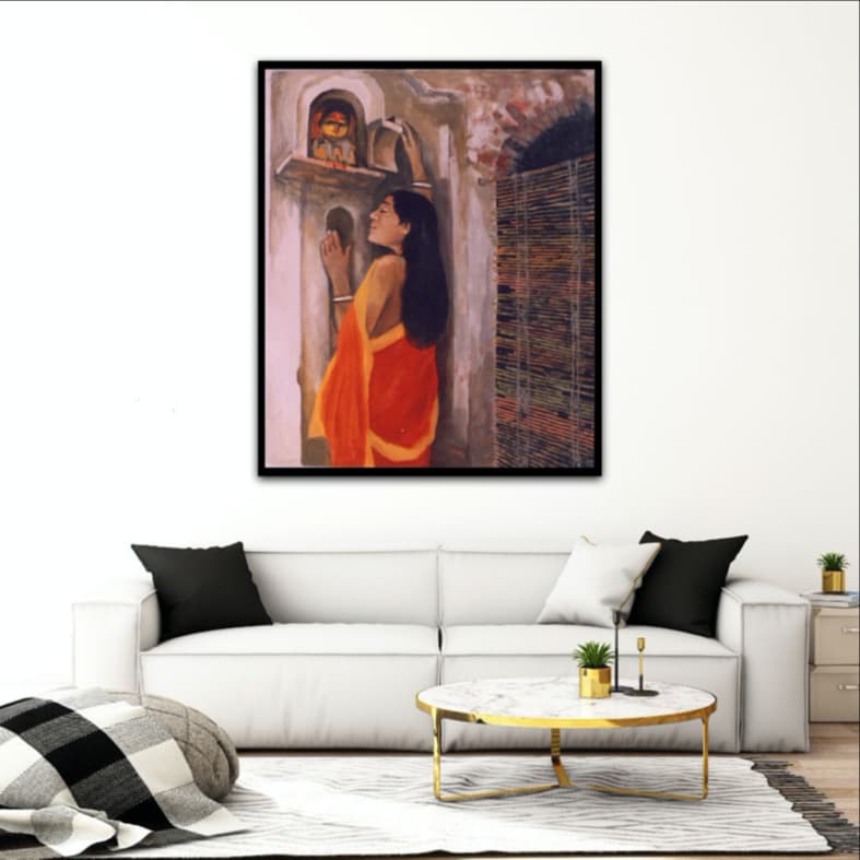 Red Sari by Satyasevak Mukherjee