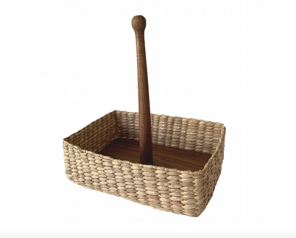 Natural Cane Cutlery Caddy