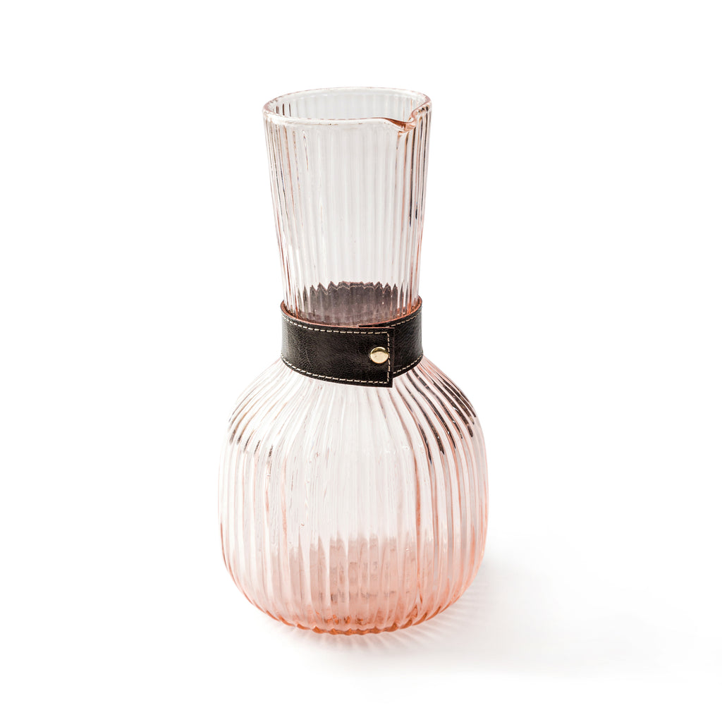 Roseate Glass Carafe Pink