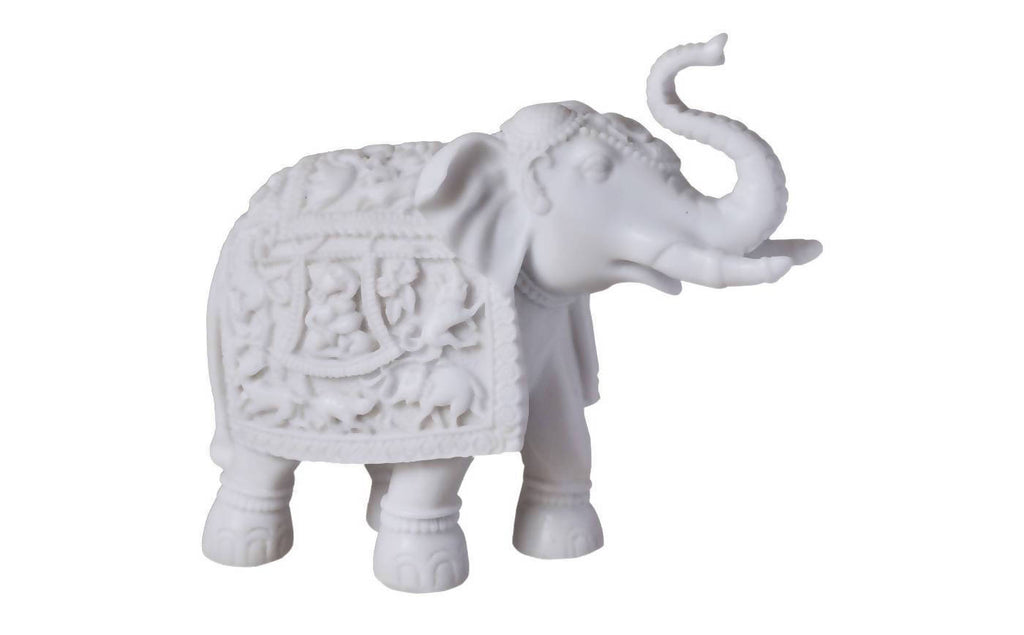 Bejewelled Trunk Up Elephant Sculpture