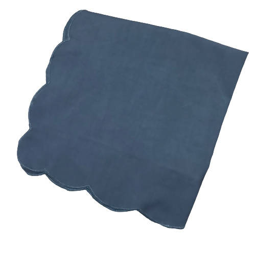 Victorian Scallop Napkins - Teal (Set of 4)