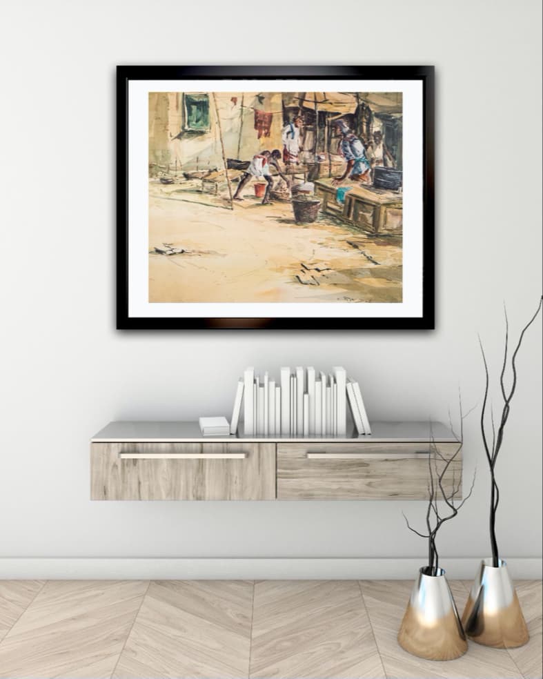 Village Scene by Lalit Kala Artist