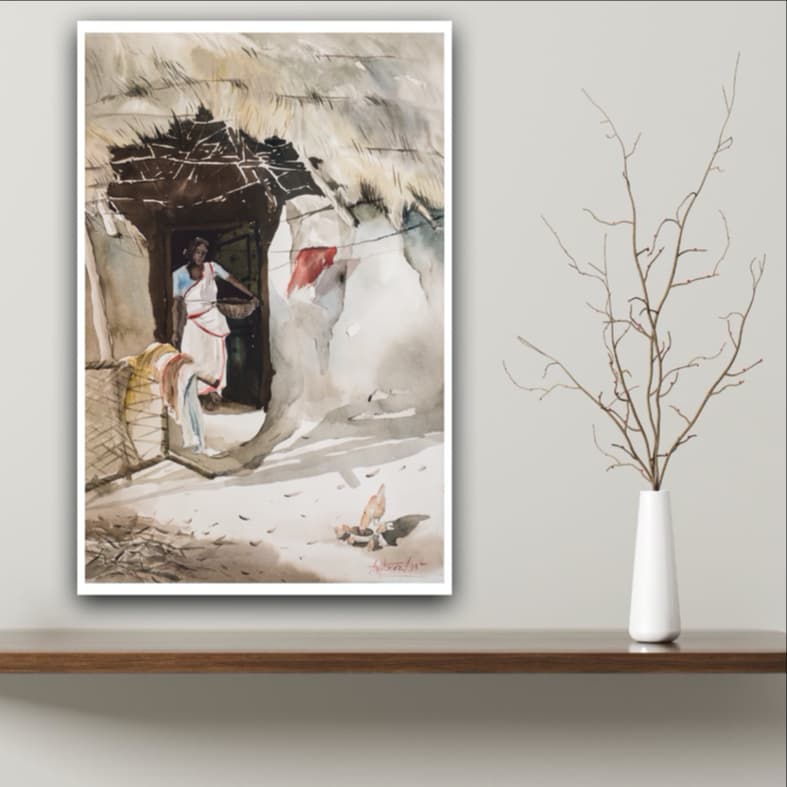 Wheat Thresher I by Amitava De Sarkar