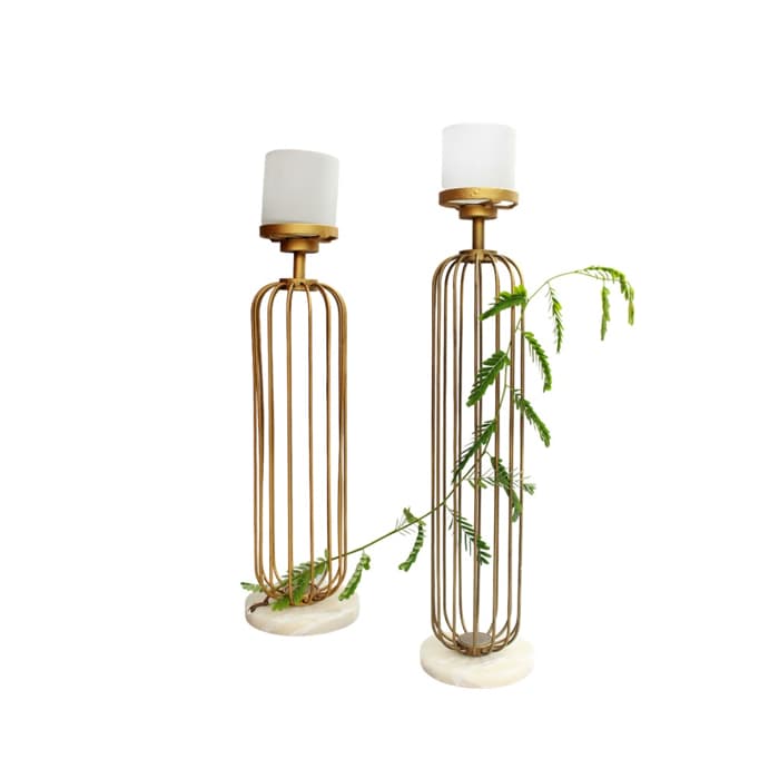 Cage Candle Stands (Set Of 2)