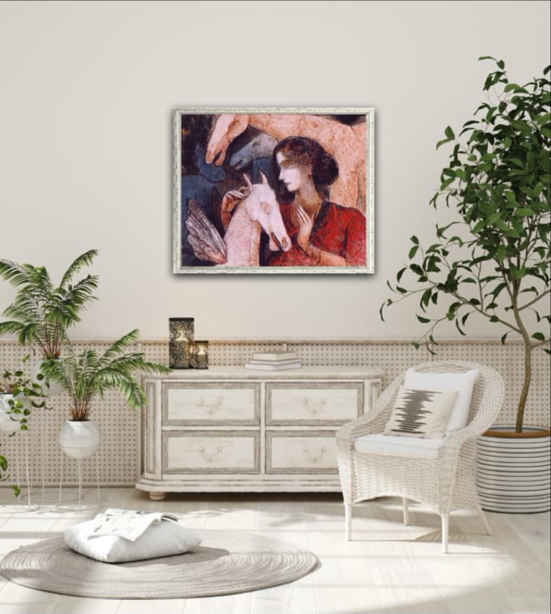 Woman and Horse by Asit Sarkar