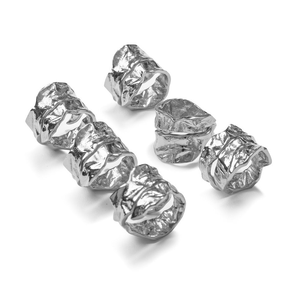 Adva Silver Napkin Rings (Set of 6)
