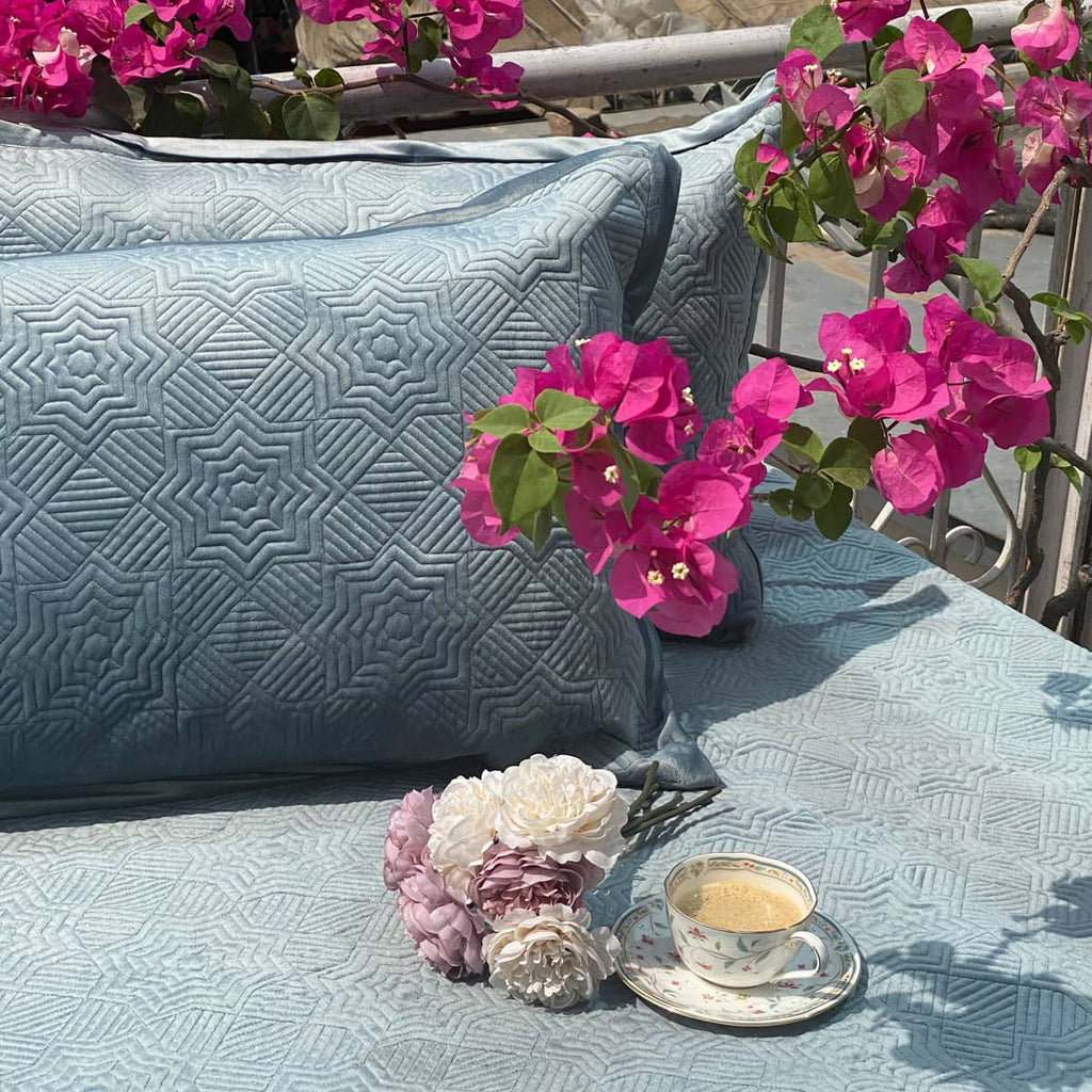 Staron Powder Blue Bedspread