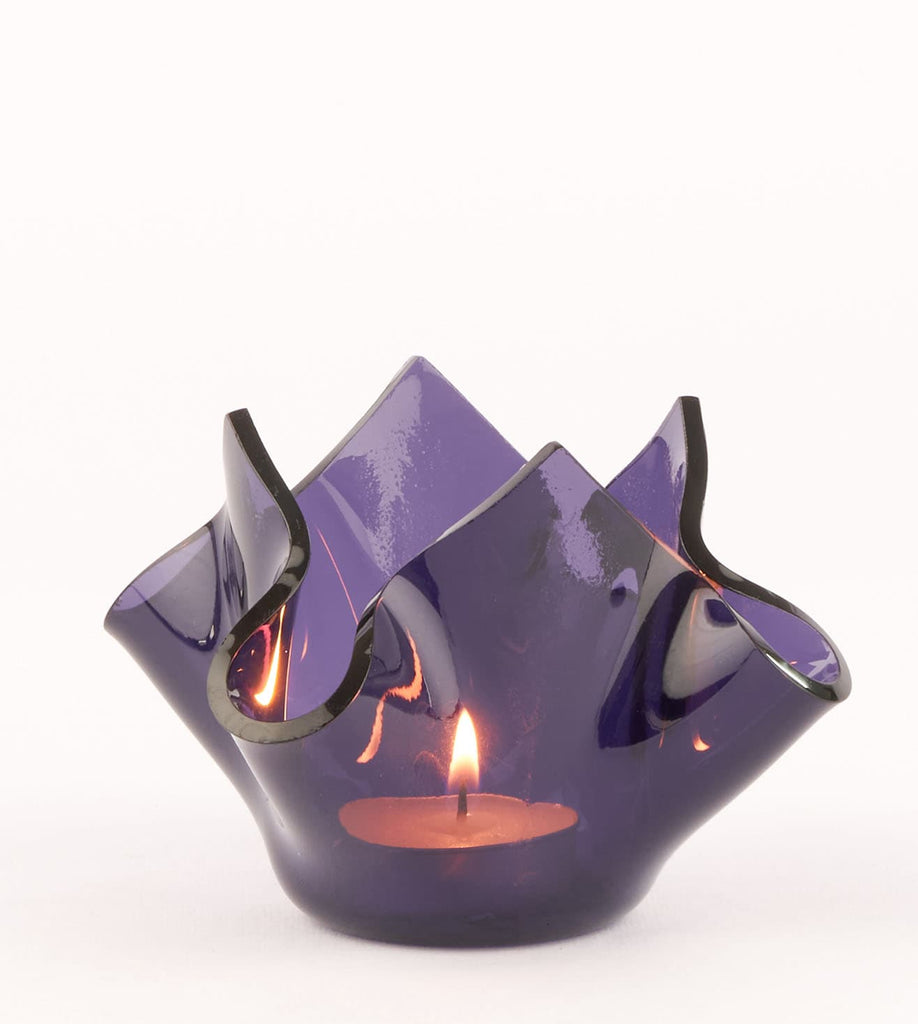 Curmpled Purple Votive - Purple