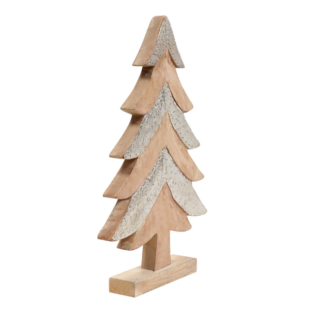 Wooden Christmas Tree - Silver