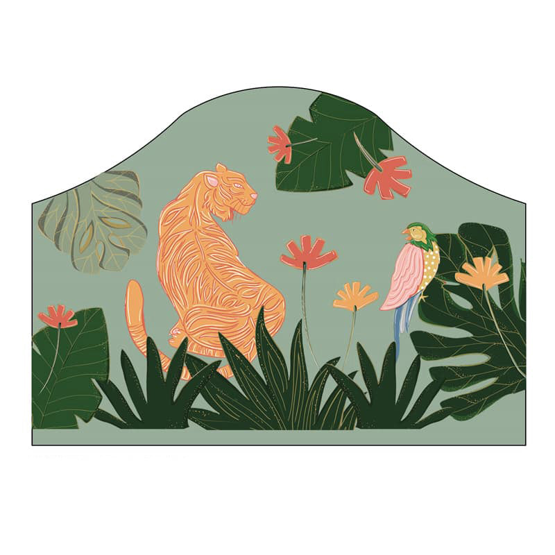 Amanos Upholstered Bed - Sage Green