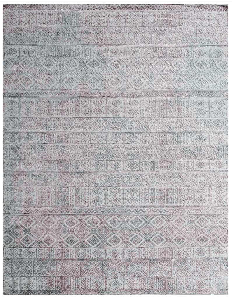 Silver & Lilac Handknotted Persian Rug
