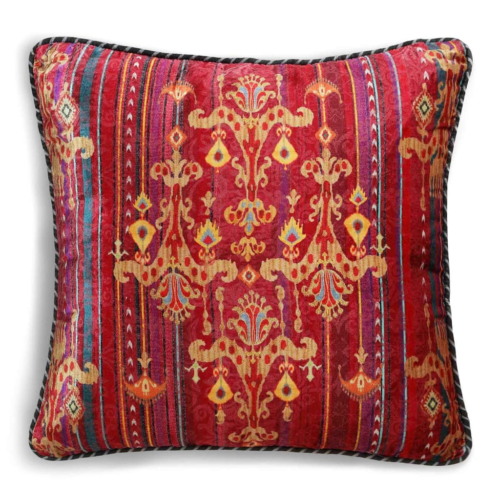Fergana Boota Cushion Cover - Ruby