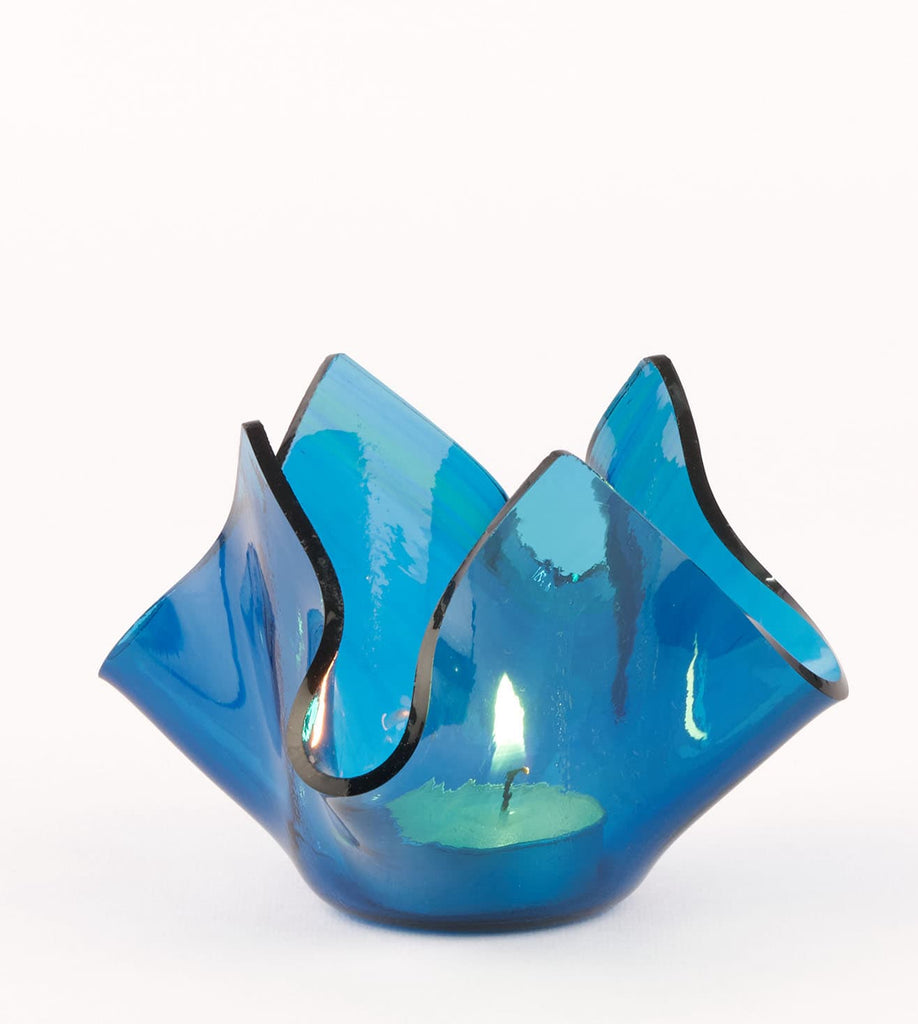 Curmpled Blue Votive - Blue