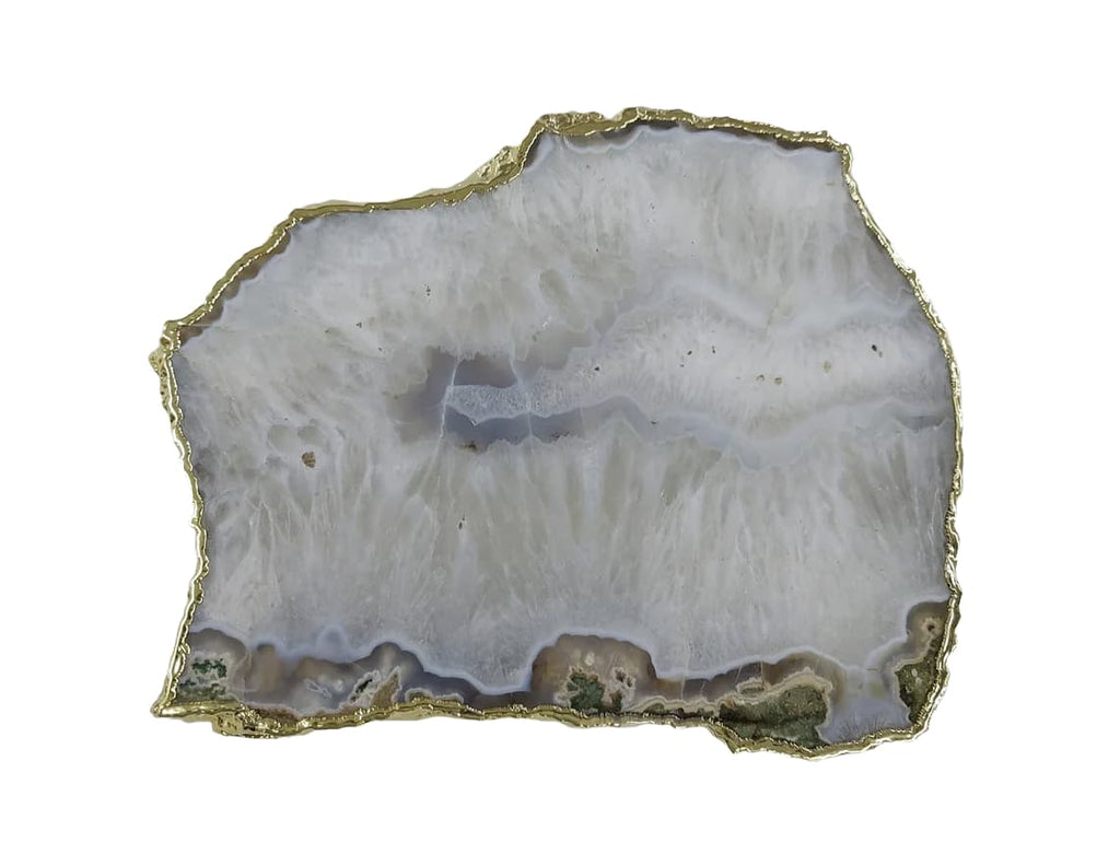 Grey Wild Agate Cheese Board With Gold Trim