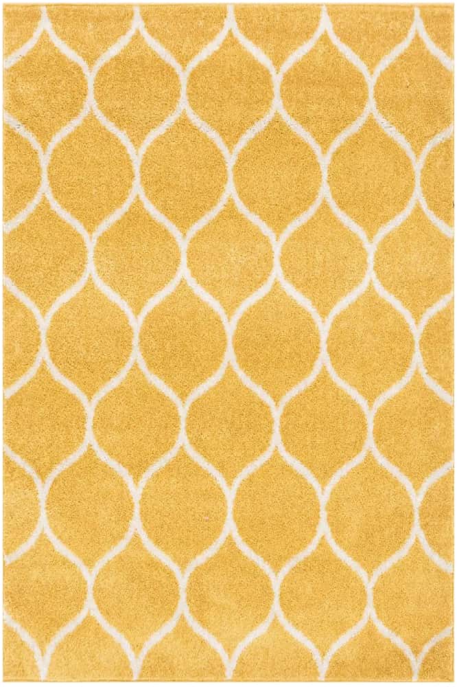 Yellow Moroccan Hand Tufted Rug