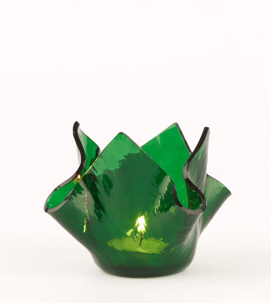 Curmpled Green Votive - Green