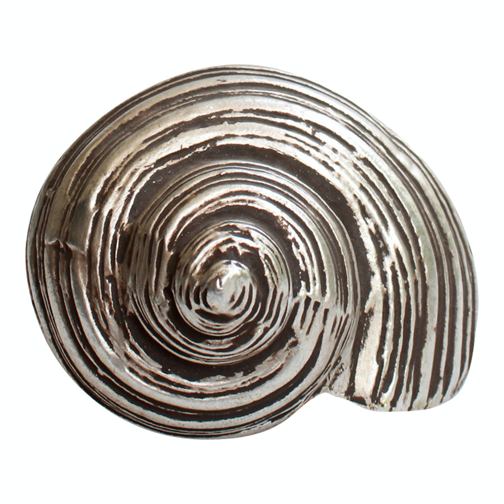 Silver Shell Totem Decor Accent