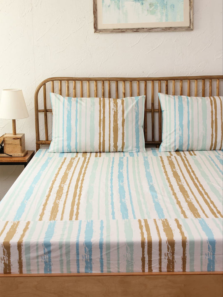 Arnas 100% Cotton  Single Bedsheet - Brown