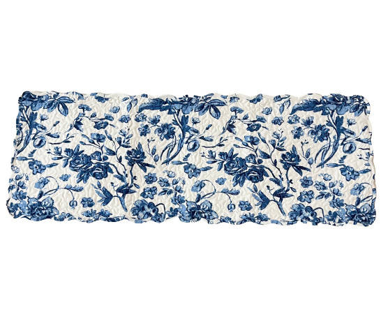 Blue Floral Table Runner (33 Cm X 91 Cm)