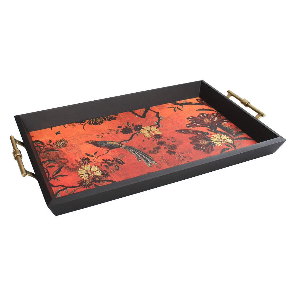 Big Orange Gulbagh Collection Serving Tray