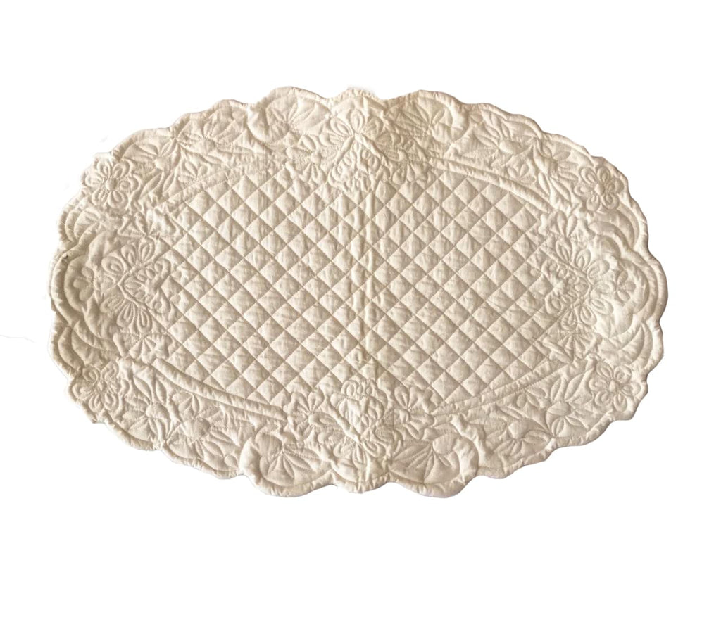 Victorian oval Placemats - Ivory