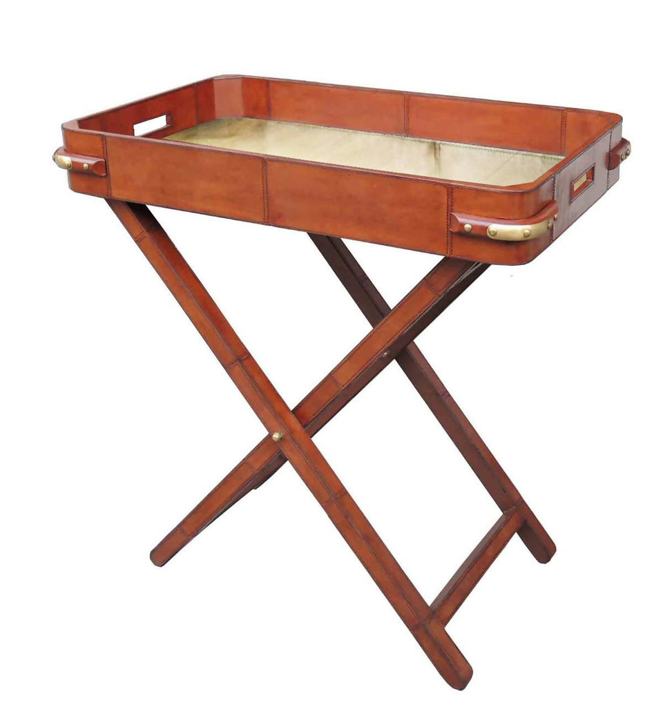 Leather Butler Table