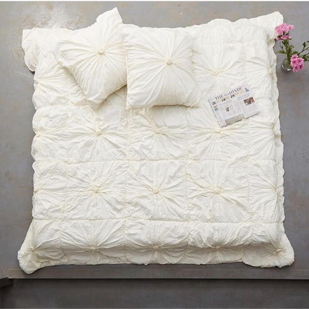 Smocked Bedset - Ivory
