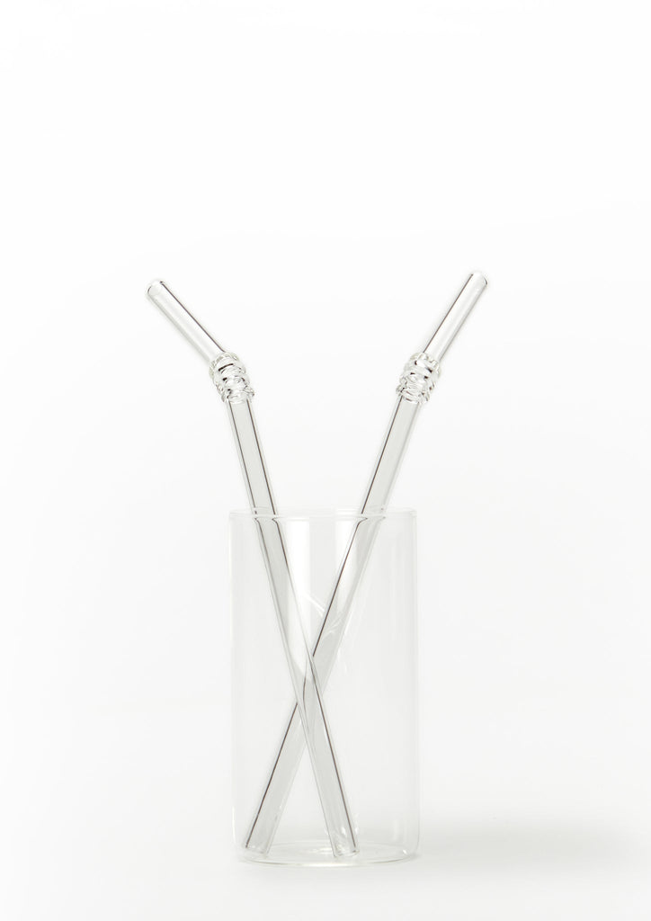 Glass Straws Colored - Clear