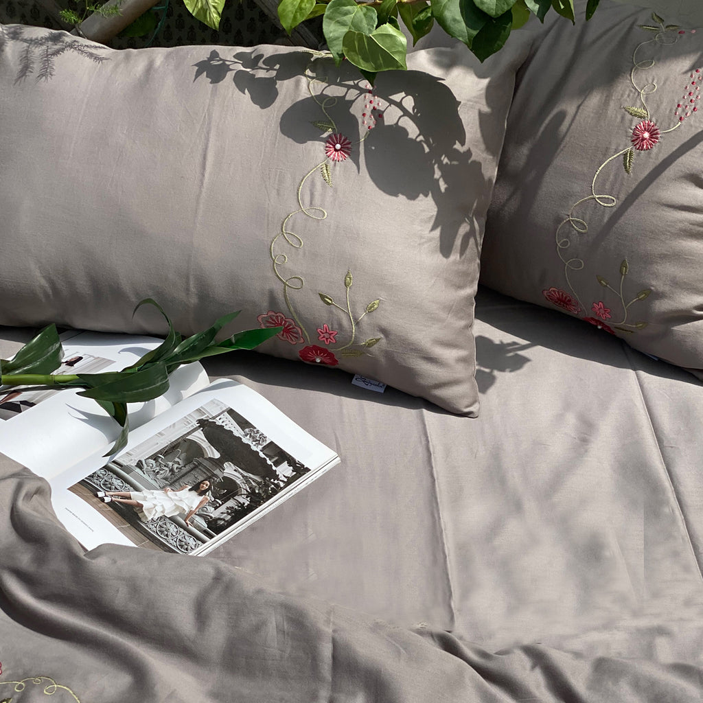Olive Grey Duvet Set
